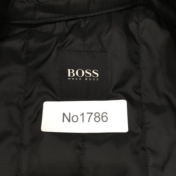 HUGO BOSS Cahmere-Wool Coat Jacket Black Size 40R Mens - Picture 14 of 14
